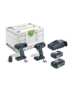 Set met boor- en slagschroefmachine 18V, fabr. Festool - type TID 18 HPC 4,0 I-Set T18