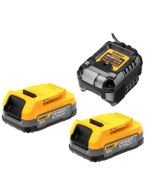 Set à 2 Powerstack accu's 18V + lader, fabr. DeWalt - type DCB1102E2-QW