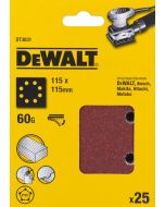 Doos à 25 schuurvellen 115 x 115 K120, fabr. DeWalt - type DT3033-QZ