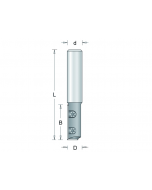 HM groeffrees met wisselmessen, fabr. RVS tools - type 450-8XXL