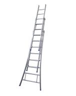 Bouwladder 3 x 8 treden, fabr. Solide - type DB08