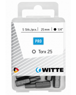 Set à 5 bits TORX - lengte 50mm, fabr. Witte