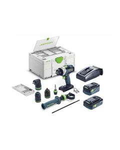 Festool - 577622 -  QUADRIVE TPC 18/4 5,0/4,0 I-Set/XL -  schroef-/klopboormachine 18V