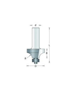 HM afrondfrees 22,2x12,7x6mm , fabr. RVS tools - type 71-6