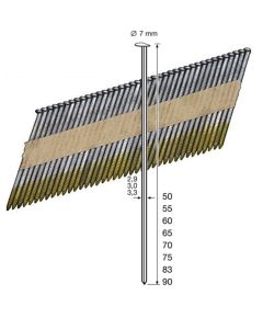 Doos à 4.000 gegalv. stripspijkers - draaddikte 2.8 mm / 34° - , fabr. Dutack