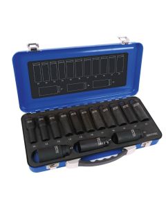 Heytec - 50863191436 - 14-delig krachtdoppenset 1/2" lang