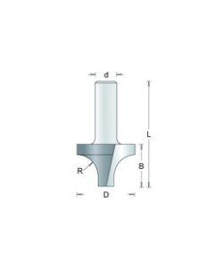 HM afrondfrees 19,1x12,7x8mm, fabr. RVS tools - type 98-8