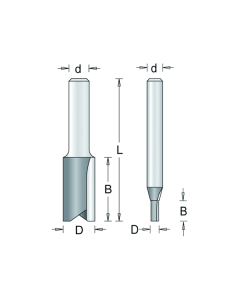 HM groeffrees 2x6x6mm, fabr. RVS tools - type 37-6