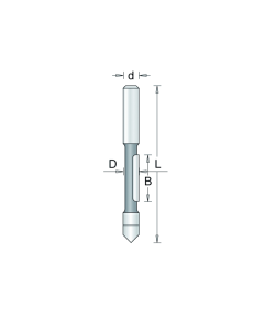 HM inlaatfrees 6,3x19,1x8mm, fabr. RVS tools - type 39-8