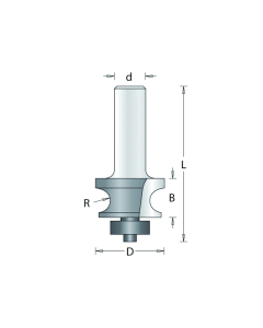 HM kraalprofielfrees 31,8x19,1x8mm, fabr. RVS tools - type 162-8