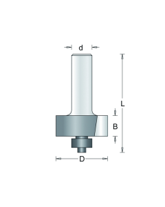 HM sponningfrees-set 35x12,7x8mm, fabr. RVS tools - type 188-8