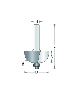 HM holprofielfrees 22,2x14,3x8mm, fabr. RVS tools - type 83-8