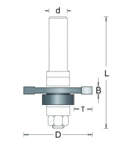 Spindel voor schijffrees, fabr. RVS tools - type 257-6