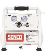 Olievrije geluidsarme compressor 230V 0,75PK, fabr. Senco - type AC10304