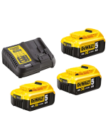 Set à 3 accu's 18V 5.0Ah + lader, fabr. DeWalt - type DCB115P3-QW