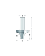 HM afrondfrees 19,1x12,7x8mm, fabr. RVS tools - type 98-8
