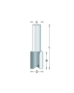 HM groeffrees 35x25x12mm, fabr. RVS tools - type 235-12