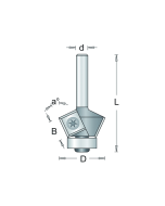 HM kantenfrees met wisselmessen 45°, fabr. RVS tools - type 206-8