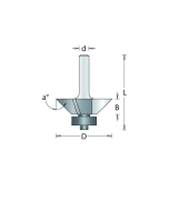 HM kantenfrees 36,5x9,5x8mm, fabr. RVS tools - type 106-8
