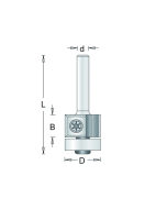 HM kantenfrees met wisselmessen, fabr. RVS tools - type 404-8
