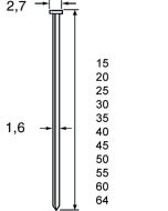 Doos à 2.500 gegalvaniseerde brads - draaddikte 1.6mm, fabr. DutackPro