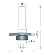 Spindel voor schijffrees, fabr. RVS tools - type 257-6