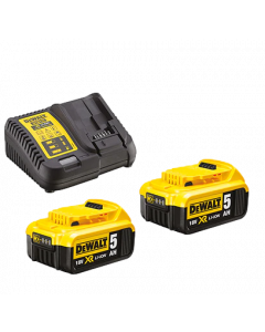 Set à 2 accu's 18V 5.0Ah + lader, fabr. DeWalt - type DCB115P2-QW