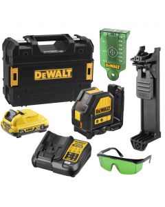 Zelfnivellerende kruislijnlaser groen met statief 12V, fabr. DeWalt -  type DCE088D1GTRI