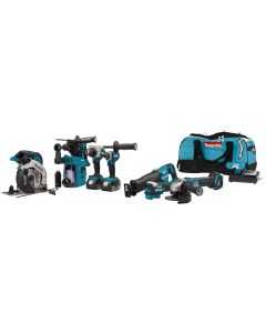 Combi-set: DDF486, DTD153, DGA504, DJR187, DHS660, DHR243, DTM52 - 18V, fabr. Makita - type DLX7020TX1 - Met gratis radio