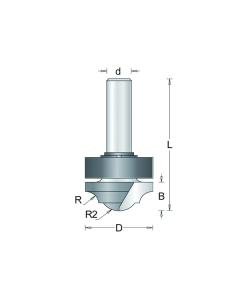 HM profielfrees 22x12,7x8mm, fabr. RVS tools - type 147-8