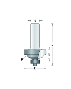 HM profielfrees 38,1x15,9x8mm, fabr. RVS tools - type 90-8