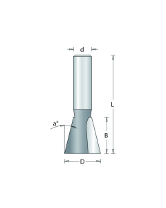 HM zwaluwstaartfrees 12,7x12,7x6mm, fabr. RVS tools - type 70-6