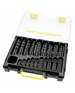 170-delig set HSS spiraalboren ECO zwart geslepen 1-10mm, fabr. International Tools 